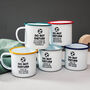 Enamel Personalised Football Mug, thumbnail 2 of 4