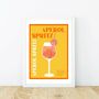 Aperol Spritz Cocktail Poster, thumbnail 4 of 6