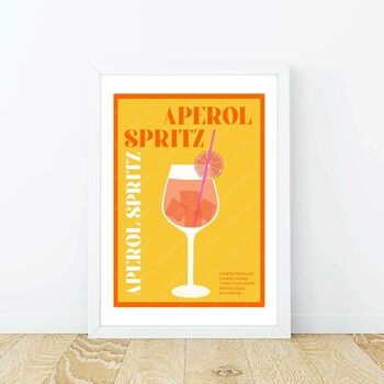Aperol Spritz Cocktail Poster, 4 of 6