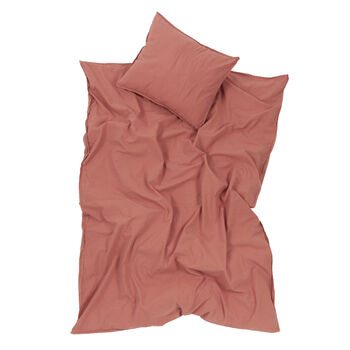Rosewood Washed Single Duvet Cover, 4 of 5