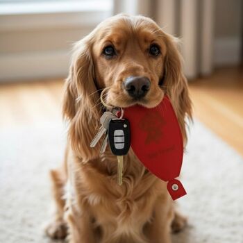 Personalised Dog Lover Key Holder Gift Engraved Name, 4 of 12