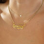Personalised Script Star Name Pendant Charm, thumbnail 1 of 7