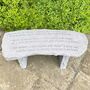 Sentimental Verse Stone Memorial Bench, thumbnail 2 of 8