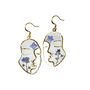 Forget Me Not Face Earrings, thumbnail 2 of 4