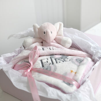 Personalised Pink Blanket And Comforter Set, 6 of 10