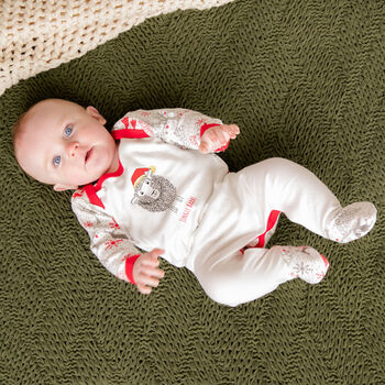 Christmas Little Lamb Sleepsuit, 2 of 2