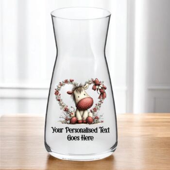 Personalised Whimsical Valentine Anniversary Love Animals Vase, 8 of 8