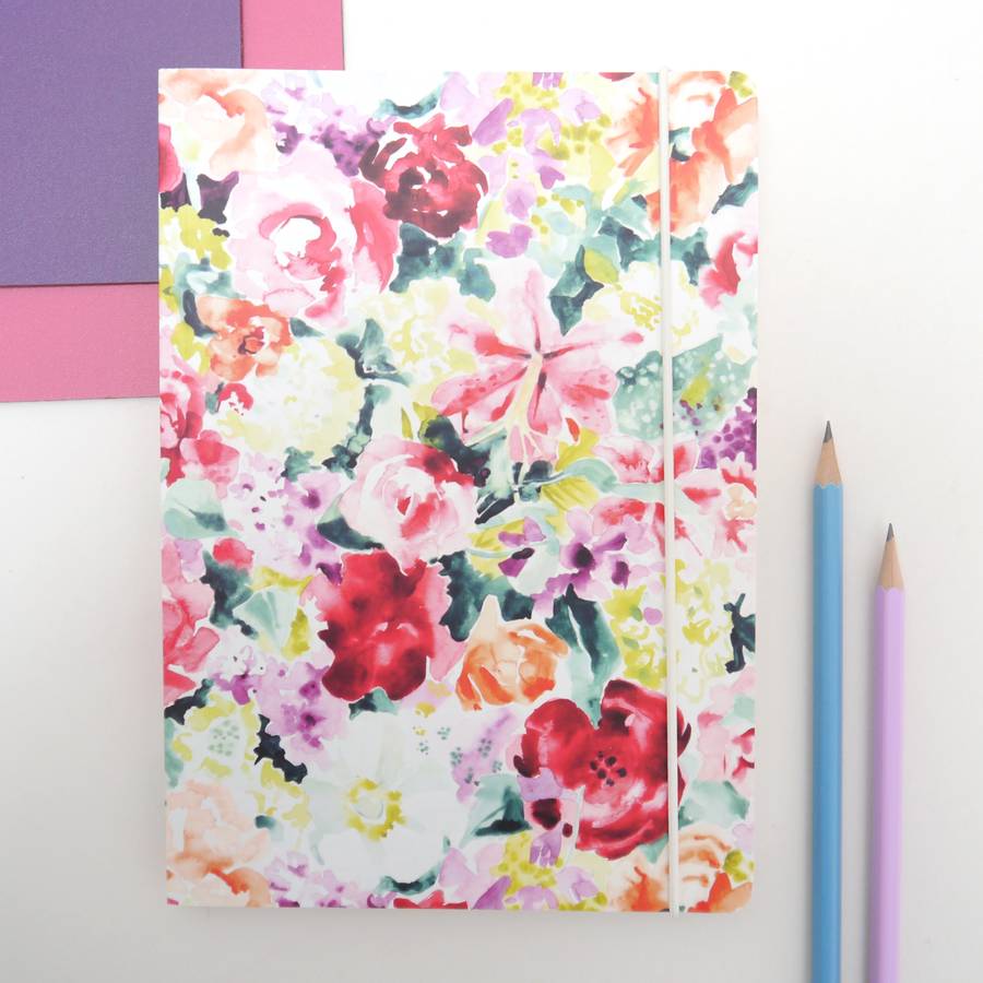 floral notebook by begolden | notonthehighstreet.com