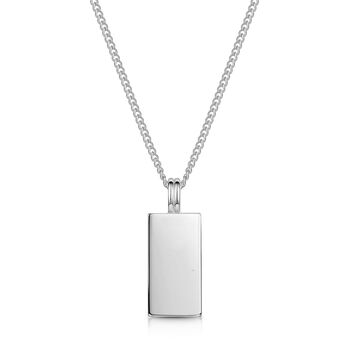 Ripple Men's Necklace 925 Solid Silver, 8 of 8