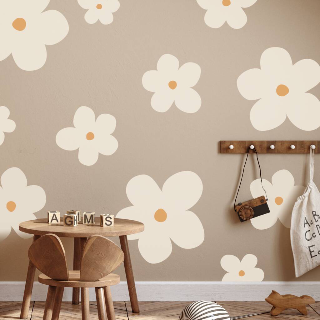 Large Fabric Daisy Wall Stickers, 1 of 4