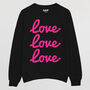 Love Love Love Women's Premium Slogan Sweatshirt, thumbnail 2 of 2