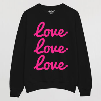 Love Love Love Women's Premium Slogan Sweatshirt, 2 of 2