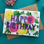 November Birth Flower Paper Cut Birthday Card, thumbnail 2 of 4