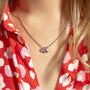 Dainty Heart Family Birthstones Necklace, thumbnail 7 of 9