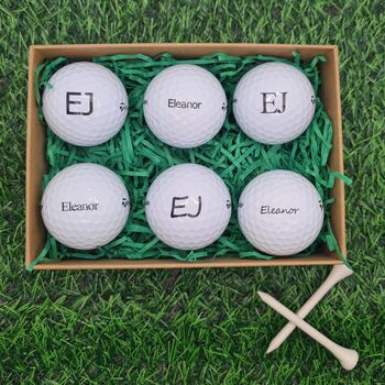 Six Personalised Golf Balls Any Name Or Initials, 2 of 7