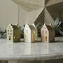 Light Up Christmas Ceramic Gabled Houses Set, thumbnail 3 of 3