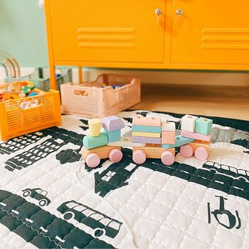 Perfect Pastel Wooden Stacking Train Set, 2 of 6