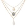 Multi Strand Gold Plated Precious Stone Necklace, thumbnail 1 of 2