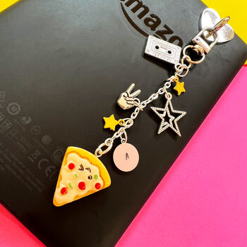 Personalised Pizza Charm Accessory For Kindle, E Reader, Laptop And iPad, 7 of 7