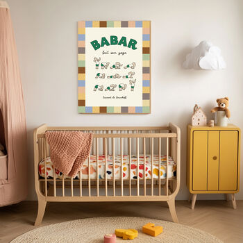 Babar Yoga Nursery Art Print, 2 of 3