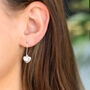 Sterling Silver Heart Drop Earrings, thumbnail 1 of 4