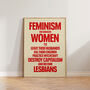 Retro Funny Feminist Wall Art Print, thumbnail 1 of 8