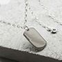 Sterling Silver Medium Solid Dog Tag Necklace, thumbnail 1 of 8