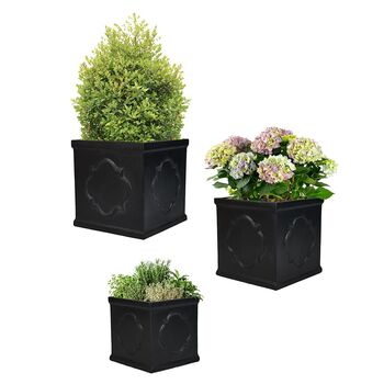 Monviso Black Embossed Planter, 2 of 7