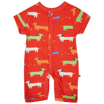 Baby Shortie Romper With Sausage Dog Print, 2 of 7