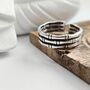 925 Adjustable Thick Multilayer Bamboo Dainty Ring, thumbnail 3 of 5