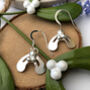 Sterling Silver Mistletoe Earrings, thumbnail 8 of 11