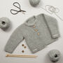 Lilly Cardigan Baby Knitting Kit, thumbnail 6 of 12