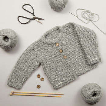 Lilly Cardigan Baby Knitting Kit, 6 of 12