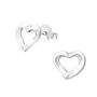 Sterling Silver Heart Studs In A Gift Tin, thumbnail 2 of 10
