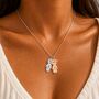 Personalise Child Charm Necklace Custom Name Date Engraved, thumbnail 4 of 10