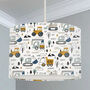 Let's Go Construction Vehicle Lampshade, thumbnail 1 of 2