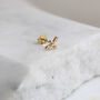 14ct Solid Gold Mini Bee Stud Single/Pair, thumbnail 1 of 3