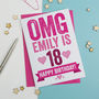 Omg Personalised 18th Birthday Card, thumbnail 3 of 3