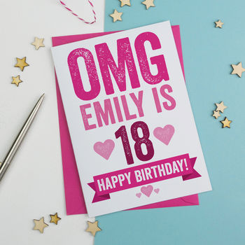 Omg Personalised 18th Birthday Card, 3 of 3