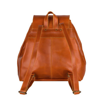 Personalised Buffalo Leather Nomad Backpack/Rucksack, 5 of 9