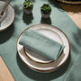 Set Of Four Forest Green Cotton Napkins, thumbnail 1 of 2