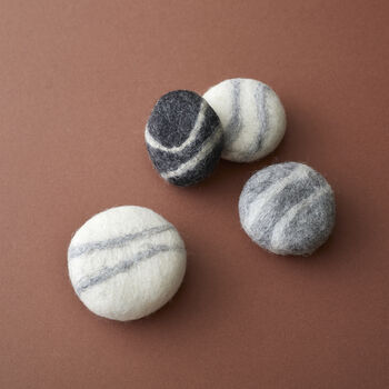 Fair Trade Wool Felted Soap Marble Pebble 3pc Gift Set, 7 of 12