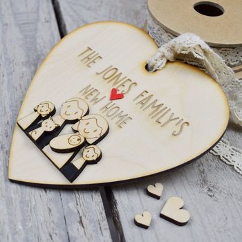 Personalised Family's New Home Heart, 2 of 4