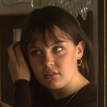 Knot Necklace And Hoop Earrings In Silver And Rose Gold, 2 of 3