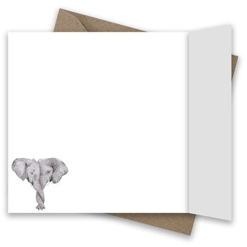 Elephant With Flowers Card, 2 of 3