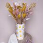 Pastel Yellow And Pink Dried Flower Arrangement, thumbnail 1 of 3
