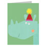 Mini Rhino Greetings Card, thumbnail 3 of 5