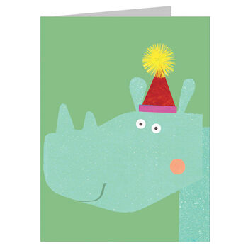 Mini Rhino Greetings Card, 3 of 5