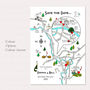 Wedding Or Party Illustrated Map Invitation, thumbnail 5 of 6
