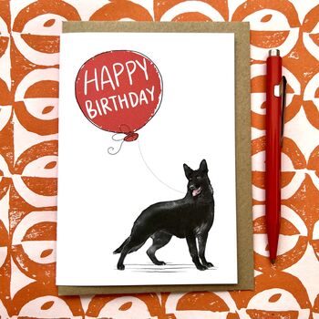 Personalised German Shepherd Birthday Card, 4 of 5